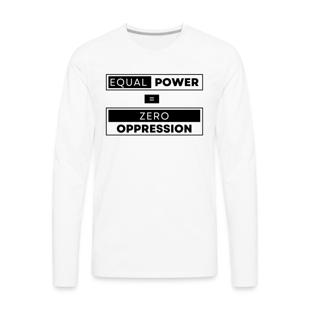 Equal Power T-Shirt - Men Long Sleeve - EPZ-Black - white