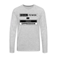 Equal Power T-Shirt - Men Long Sleeve - EPZ-Black - heather gray
