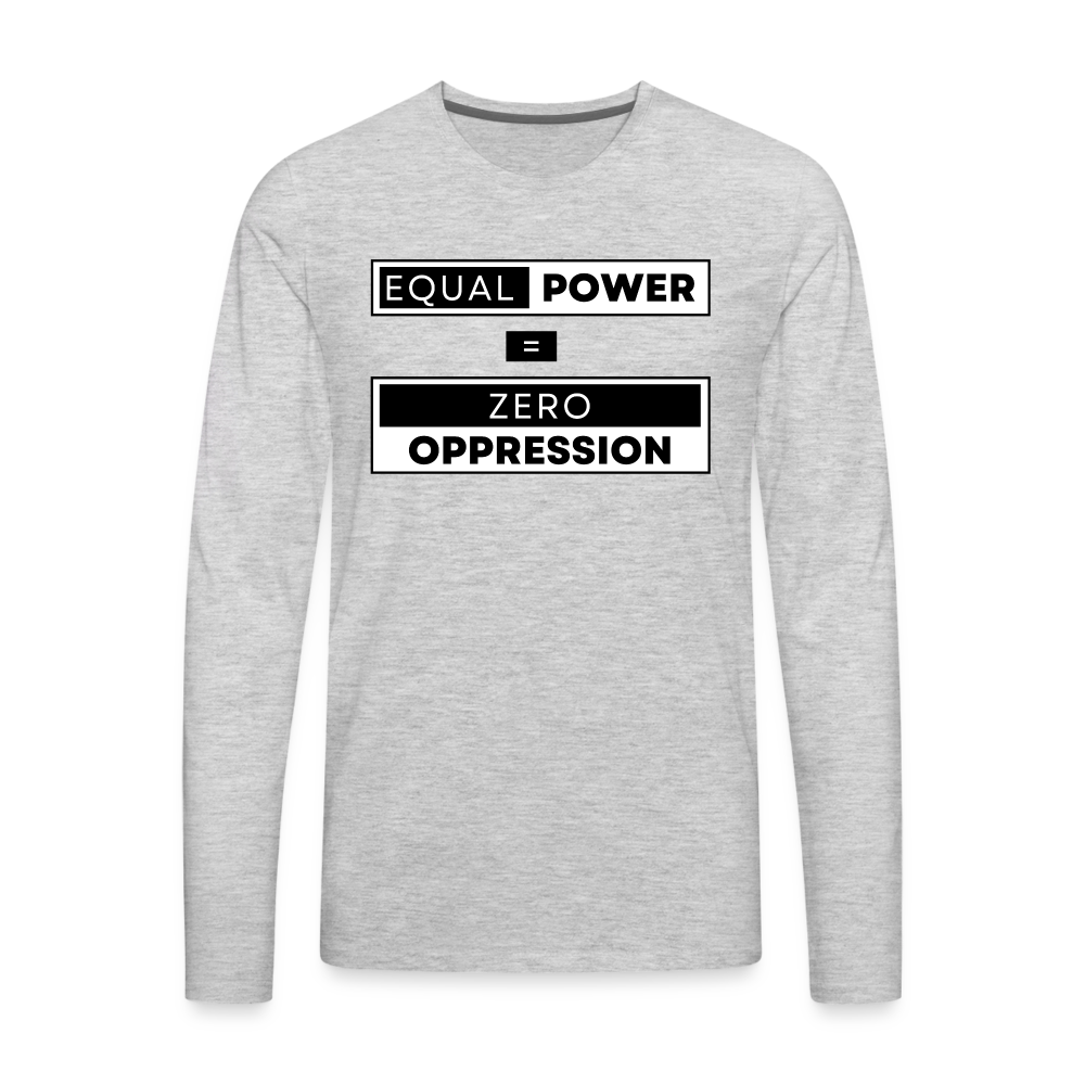 Equal Power T-Shirt - Men Long Sleeve - EPZ-Black - heather gray