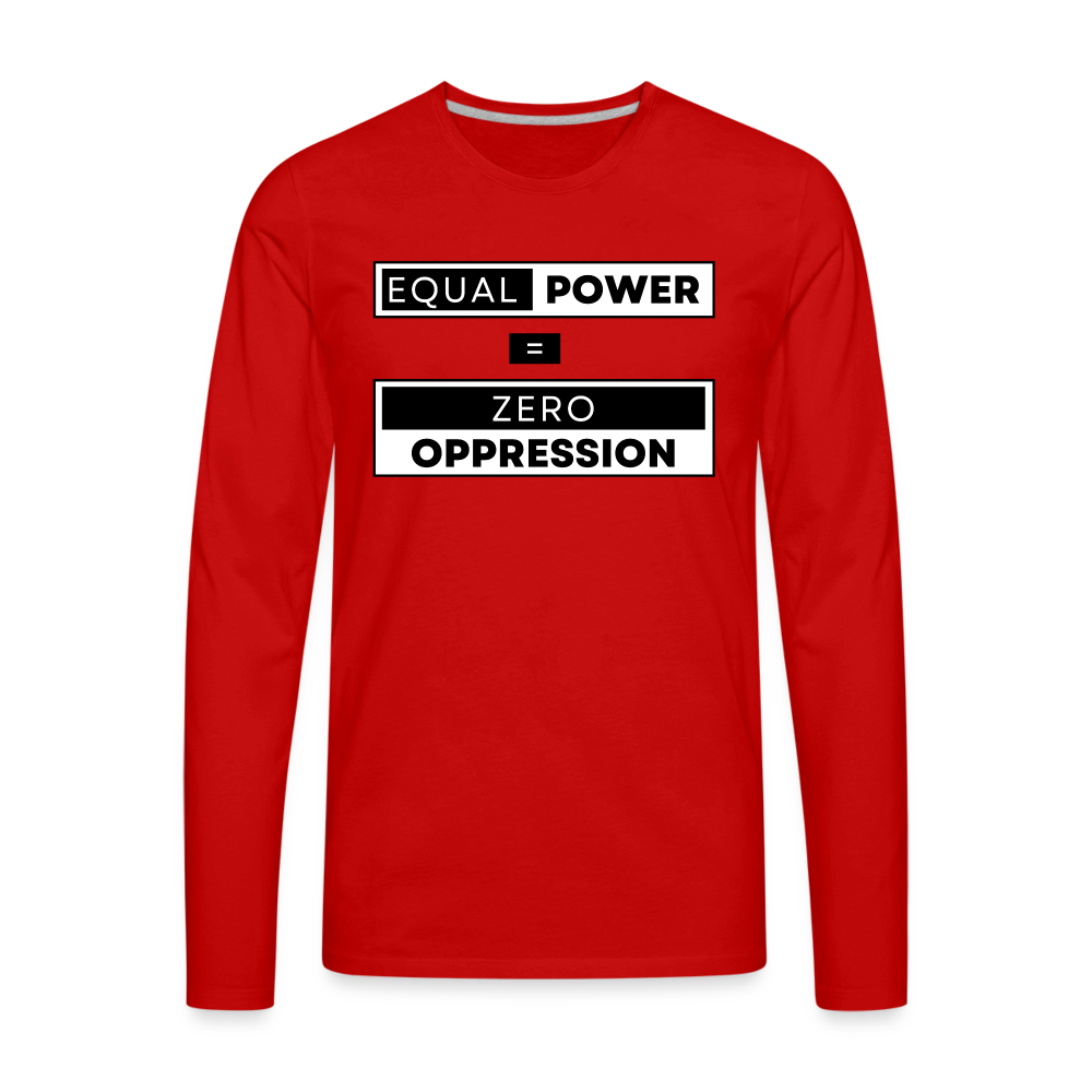 Equal Power T-Shirt - Men Long Sleeve - EPZ-Black - red