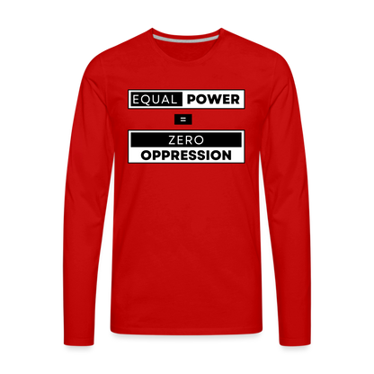 Equal Power T-Shirt - Men Long Sleeve - EPZ-Black - red