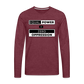 Equal Power T-Shirt - Men Long Sleeve - EPZ-Black - heather burgundy