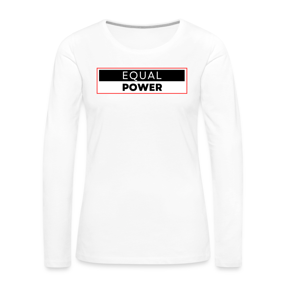 Equal Power T-Shirt - Women Long Sleeve - EPV-Red - white