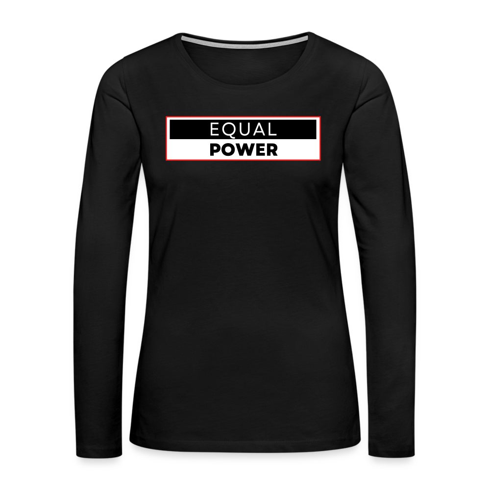 Equal Power T-Shirt - Women Long Sleeve - EPV-Red - black