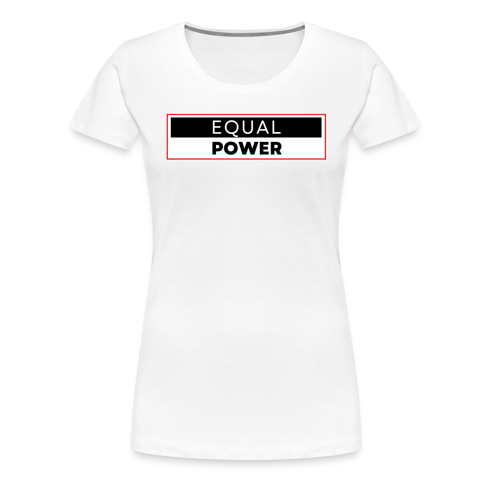 Equal Power T-Shirt - Women Short Sleeve - EPV-Red - white