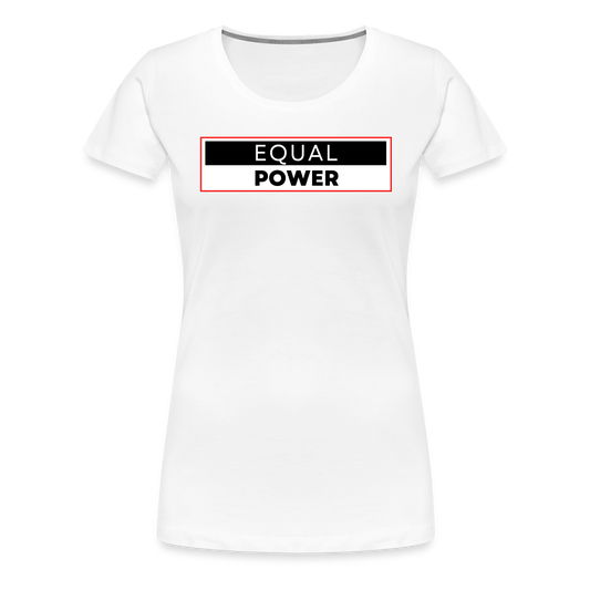 Equal Power T-Shirt - Women Short Sleeve - EPV-Red - white