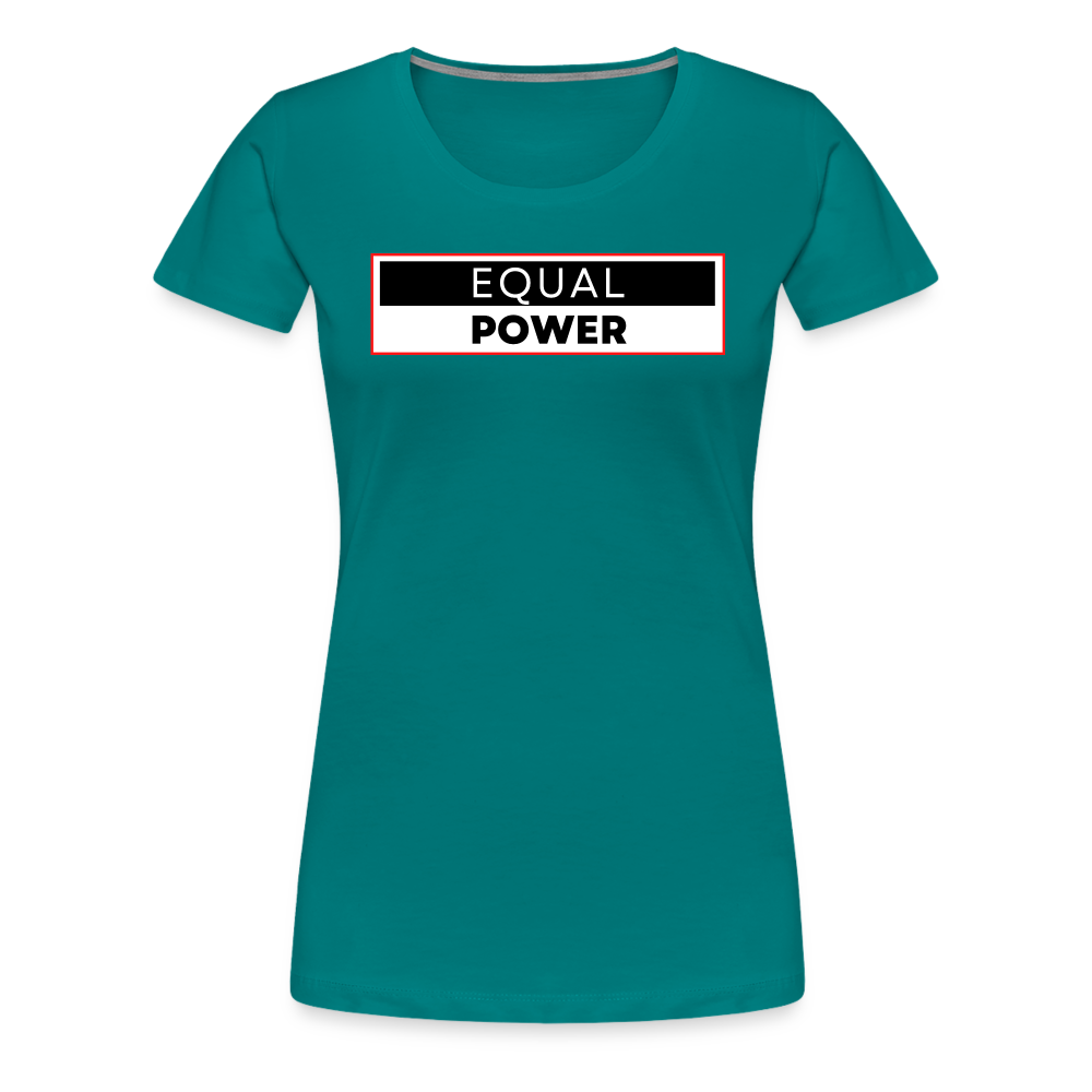 Equal Power T-Shirt - Women Short Sleeve - EPV-Red - teal