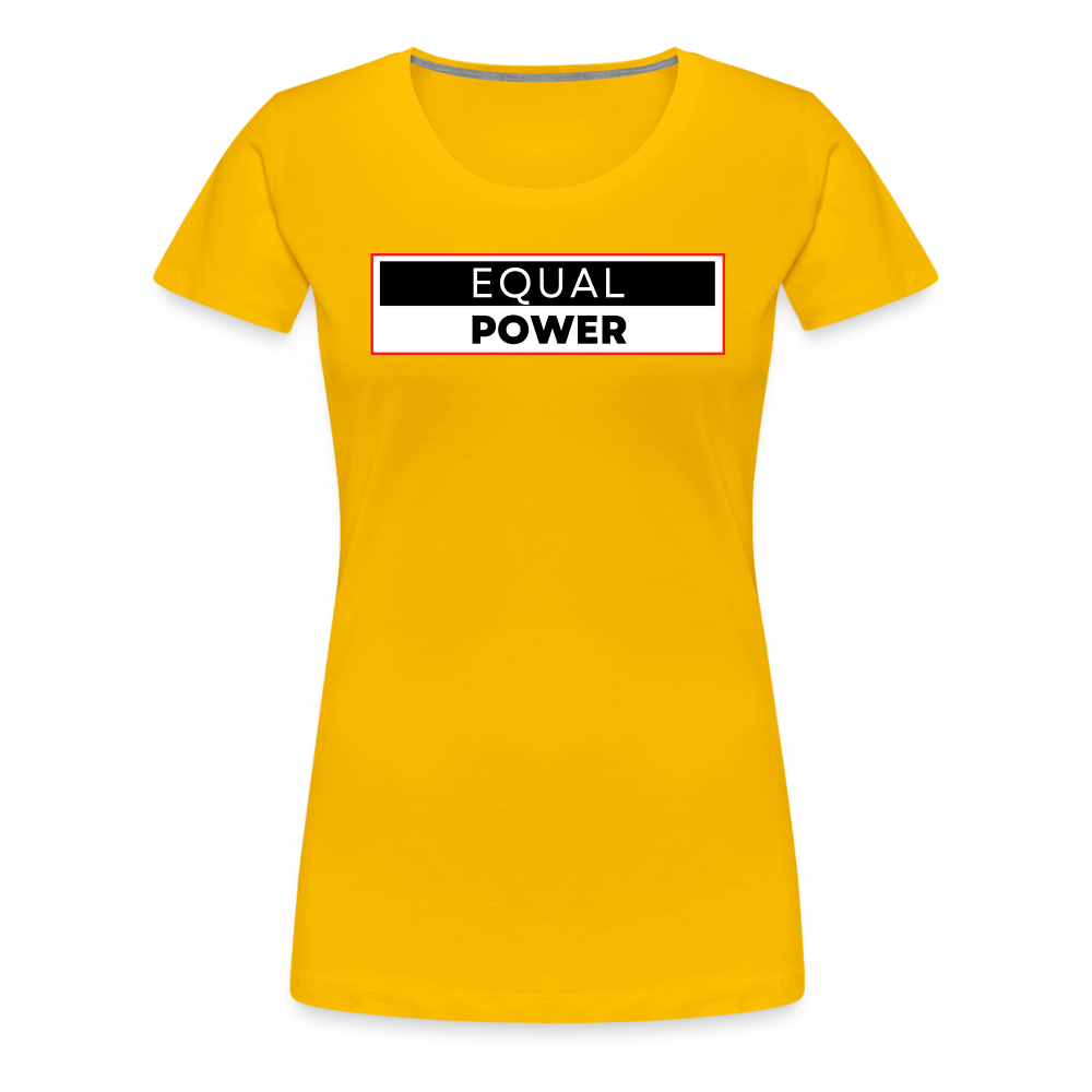 Equal Power T-Shirt - Women Short Sleeve - EPV-Red - sun yellow