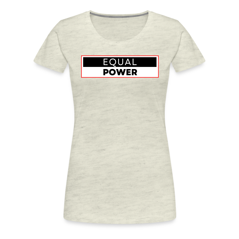 Equal Power T-Shirt - Women Short Sleeve - EPV-Red - heather oatmeal