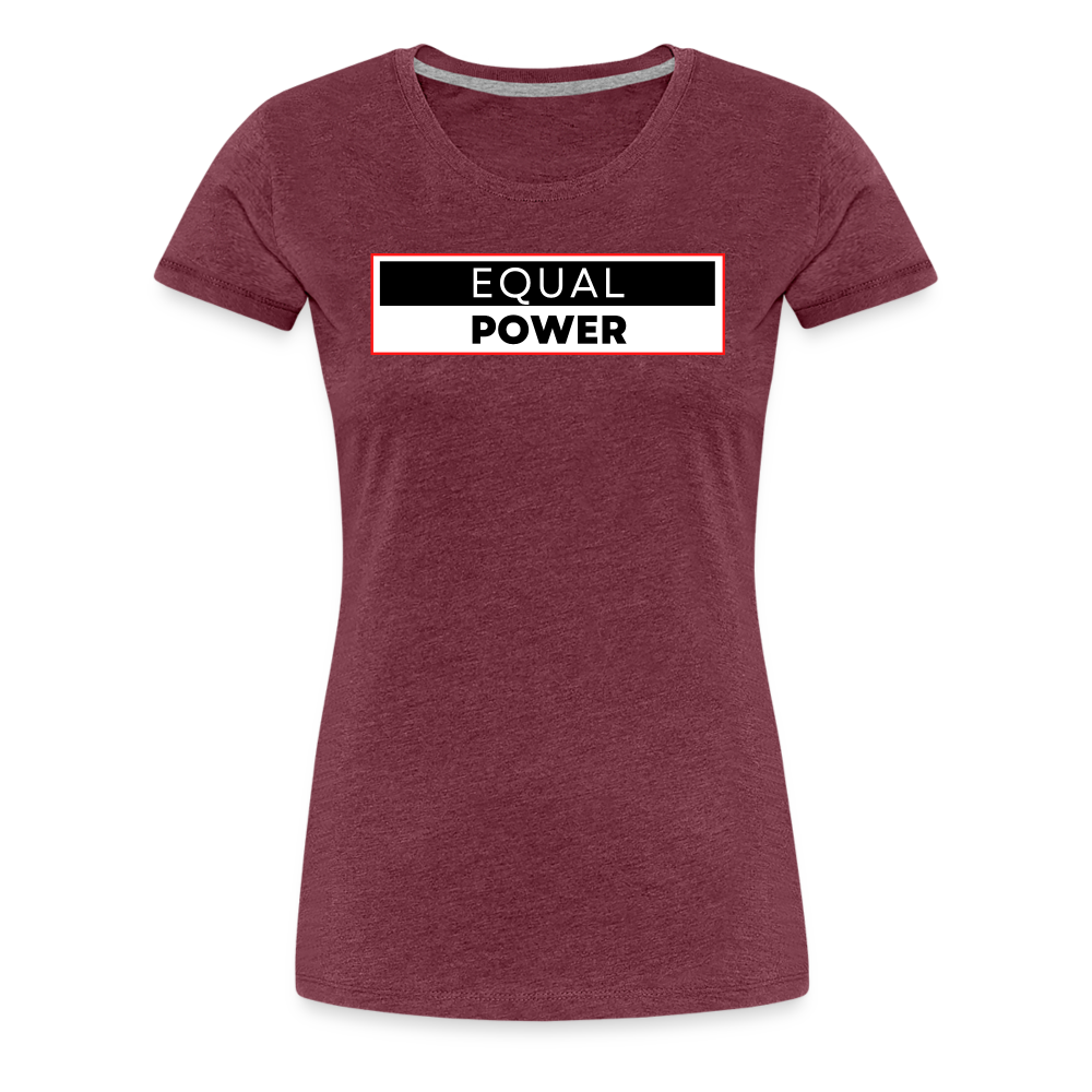 Equal Power T-Shirt - Women Short Sleeve - EPV-Red - heather burgundy