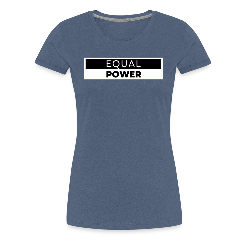 Equal Power T-Shirt - Women Short Sleeve - EPV-Red - heather blue