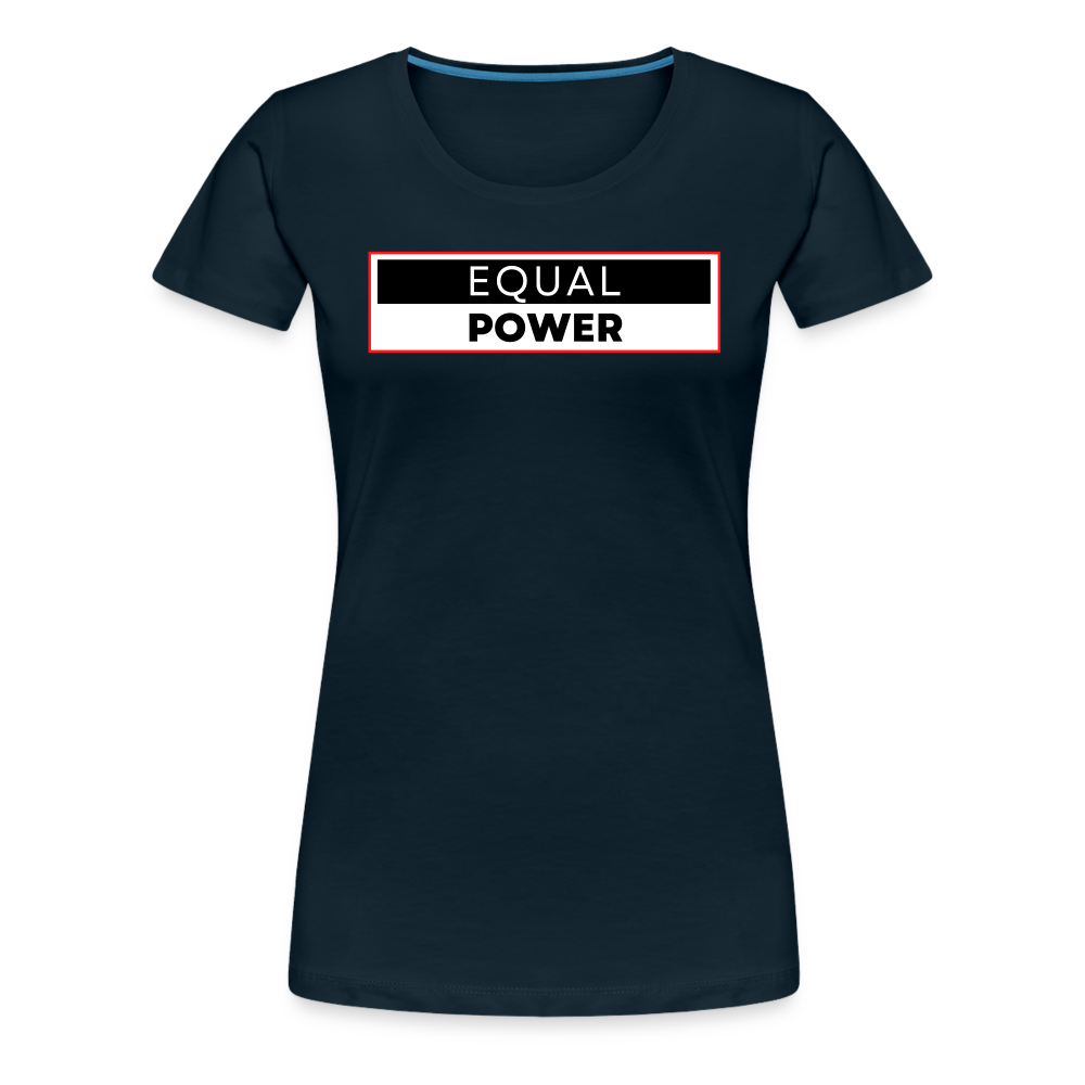 Equal Power T-Shirt - Women Short Sleeve - EPV-Red - deep navy