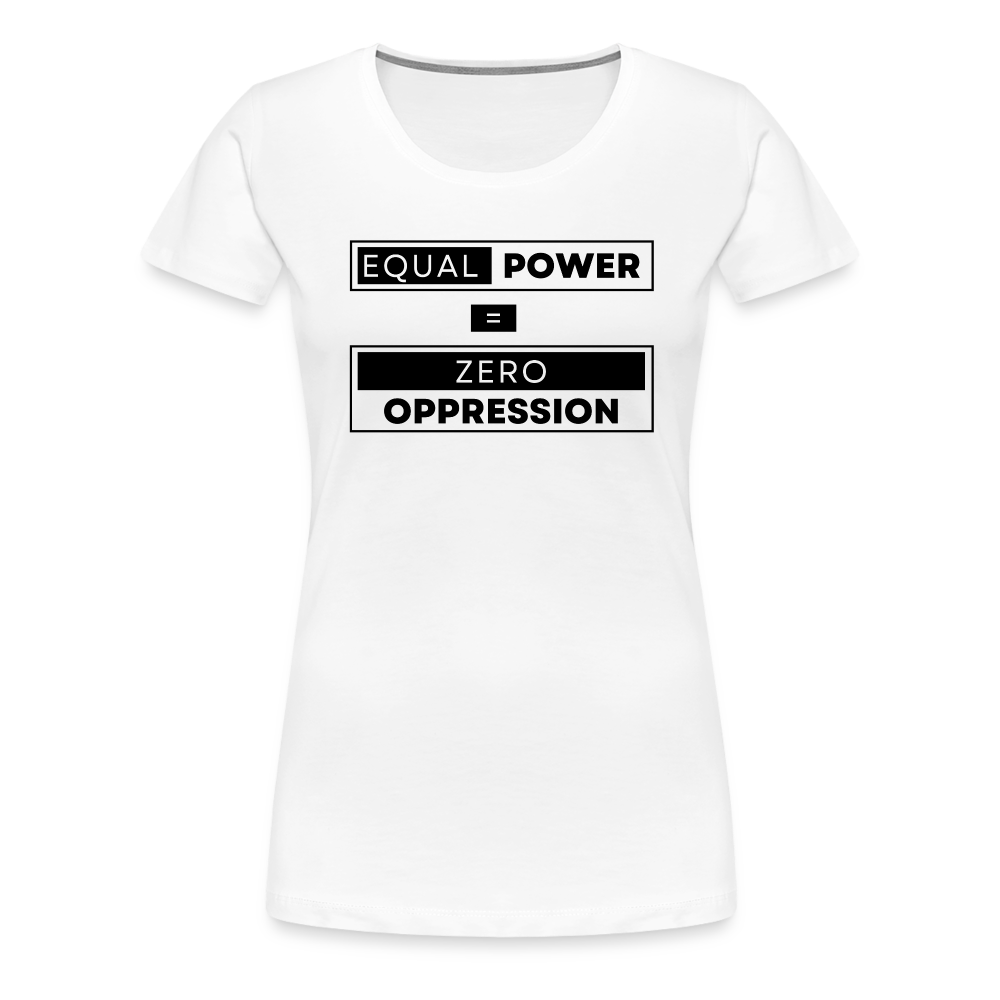 Equal Power T-Shirt - Women Short Sleeve - EPZ-Black - white