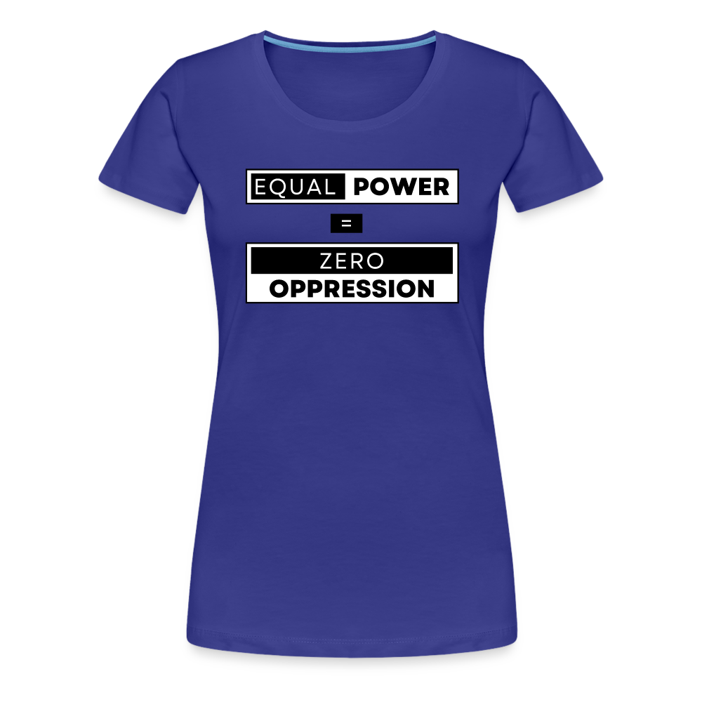 Equal Power T-Shirt - Women Short Sleeve - EPZ-Black - royal blue