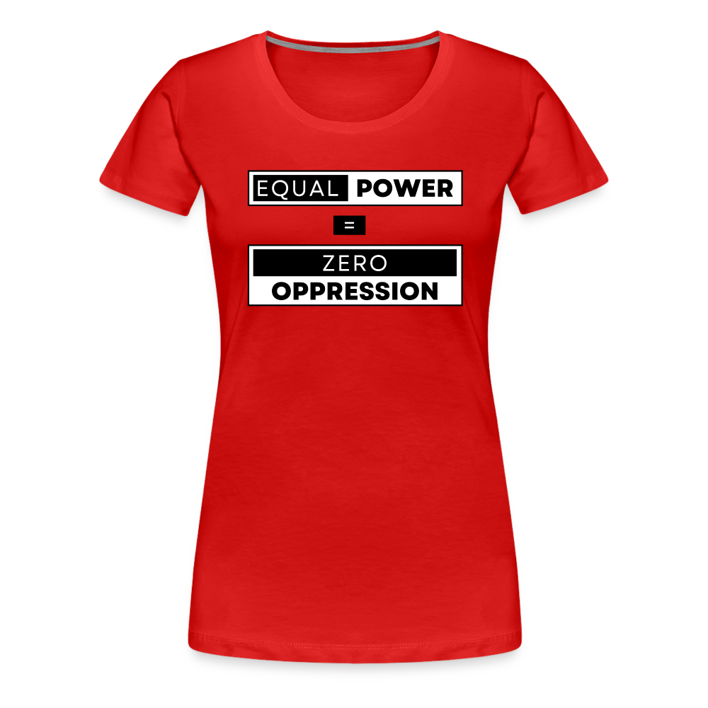 Equal Power T-Shirt - Women Short Sleeve - EPZ-Black - red