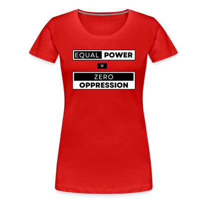 Equal Power T-Shirt - Women Short Sleeve - EPZ-Black - red