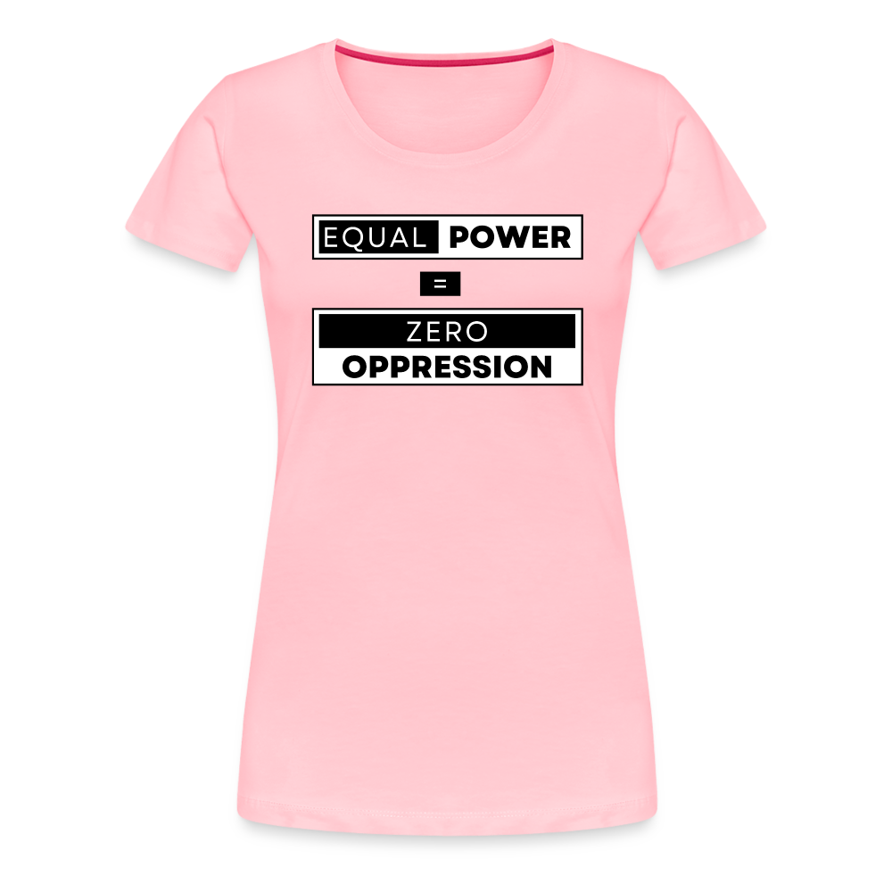 Equal Power T-Shirt - Women Short Sleeve - EPZ-Black - pink