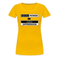 Equal Power T-Shirt - Women Short Sleeve - EPZ-Black - sun yellow