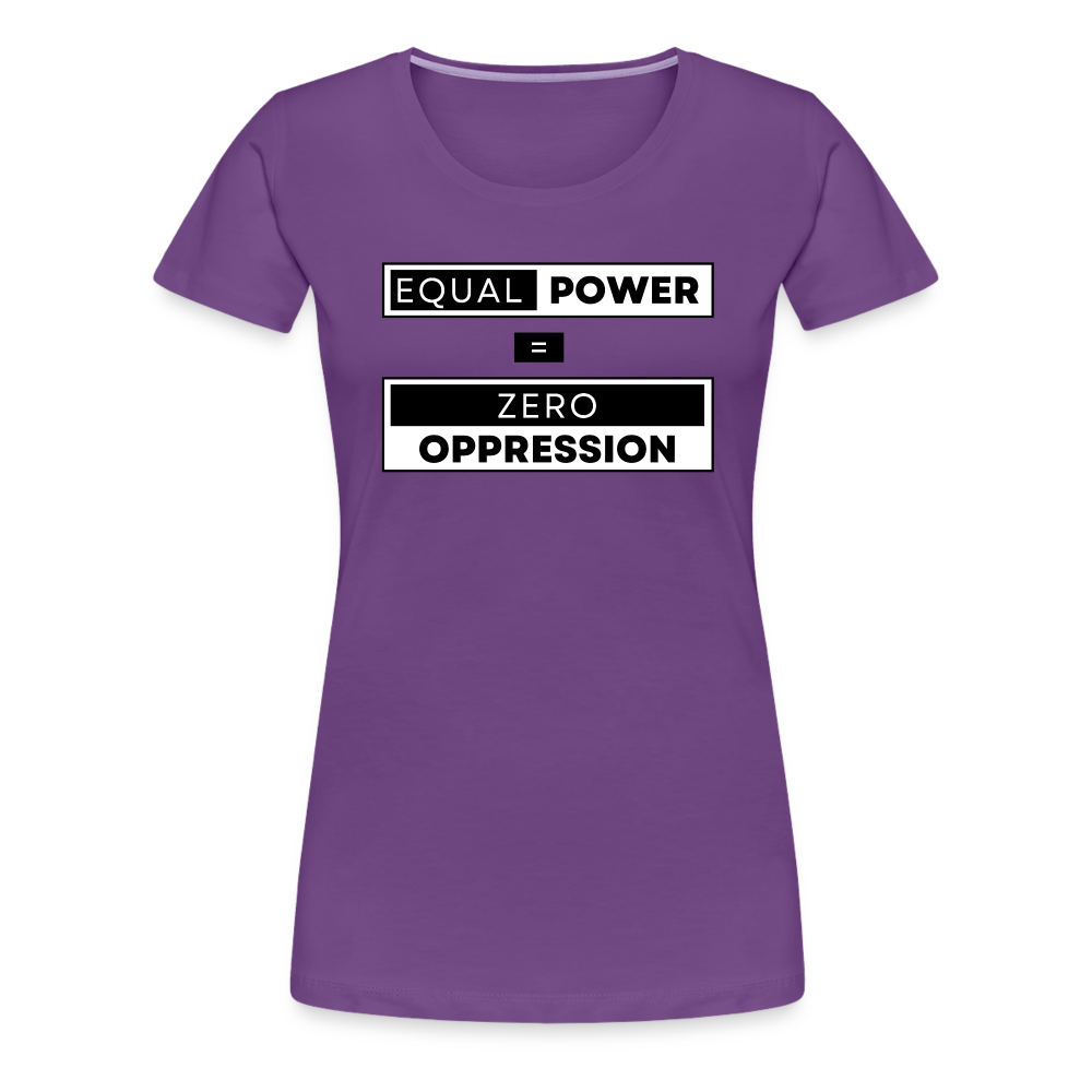 Equal Power T-Shirt - Women Short Sleeve - EPZ-Black - purple