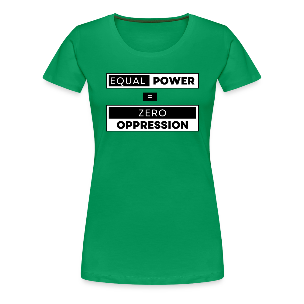 Equal Power T-Shirt - Women Short Sleeve - EPZ-Black - kelly green