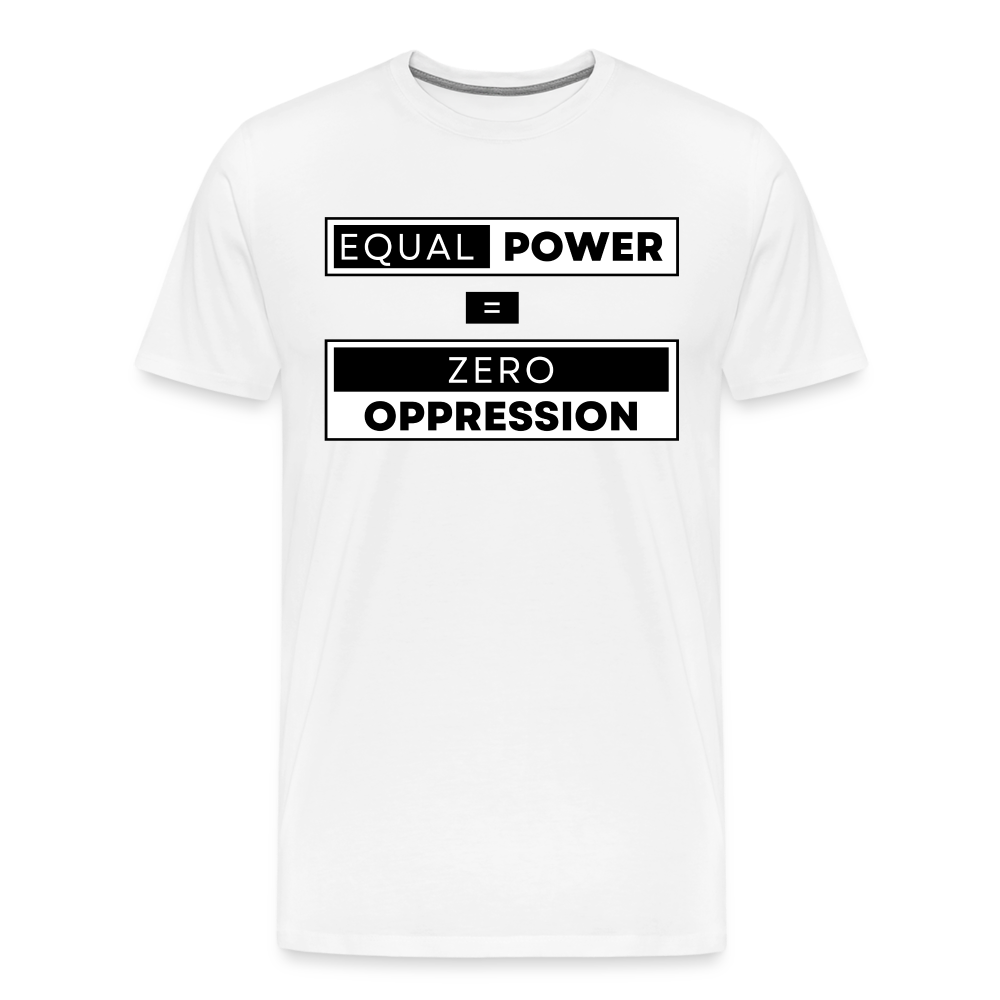 Equal Power T-Shirt - Men Short Sleeve - EPZ-Black - white