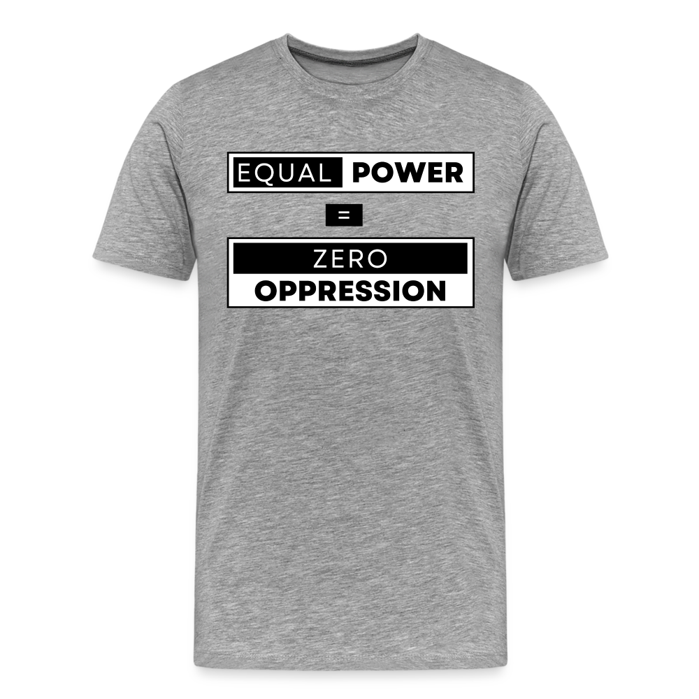 Equal Power T-Shirt - Men Short Sleeve - EPZ-Black - heather gray