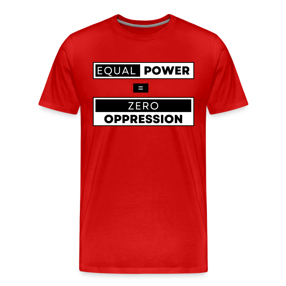 Equal Power T-Shirt - Men Short Sleeve - EPZ-Black - red