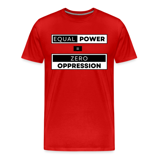 Equal Power T-Shirt - Men Short Sleeve - EPZ-Black - red