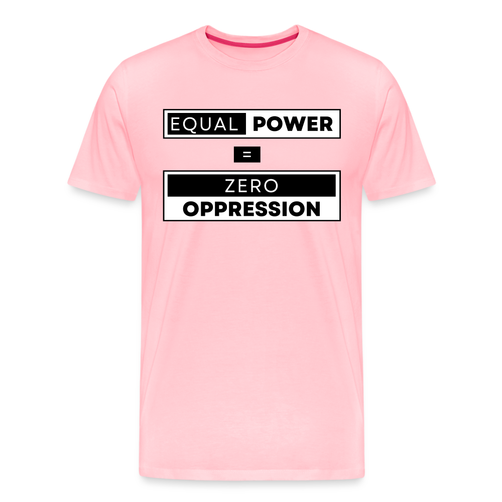 Equal Power T-Shirt - Men Short Sleeve - EPZ-Black - pink