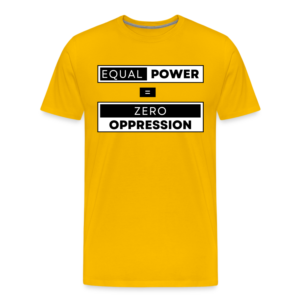 Equal Power T-Shirt - Men Short Sleeve - EPZ-Black - sun yellow