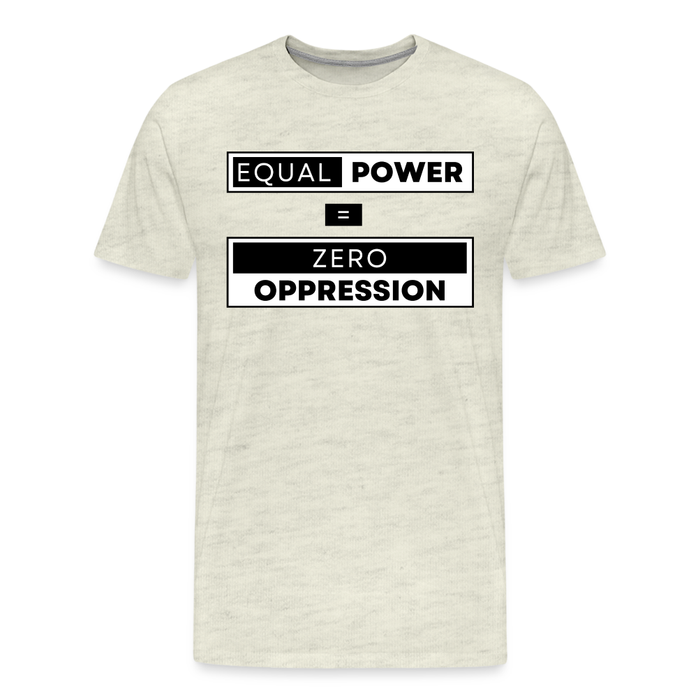 Equal Power T-Shirt - Men Short Sleeve - EPZ-Black - heather oatmeal