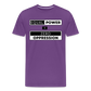 Equal Power T-Shirt - Men Short Sleeve - EPZ-Black - purple