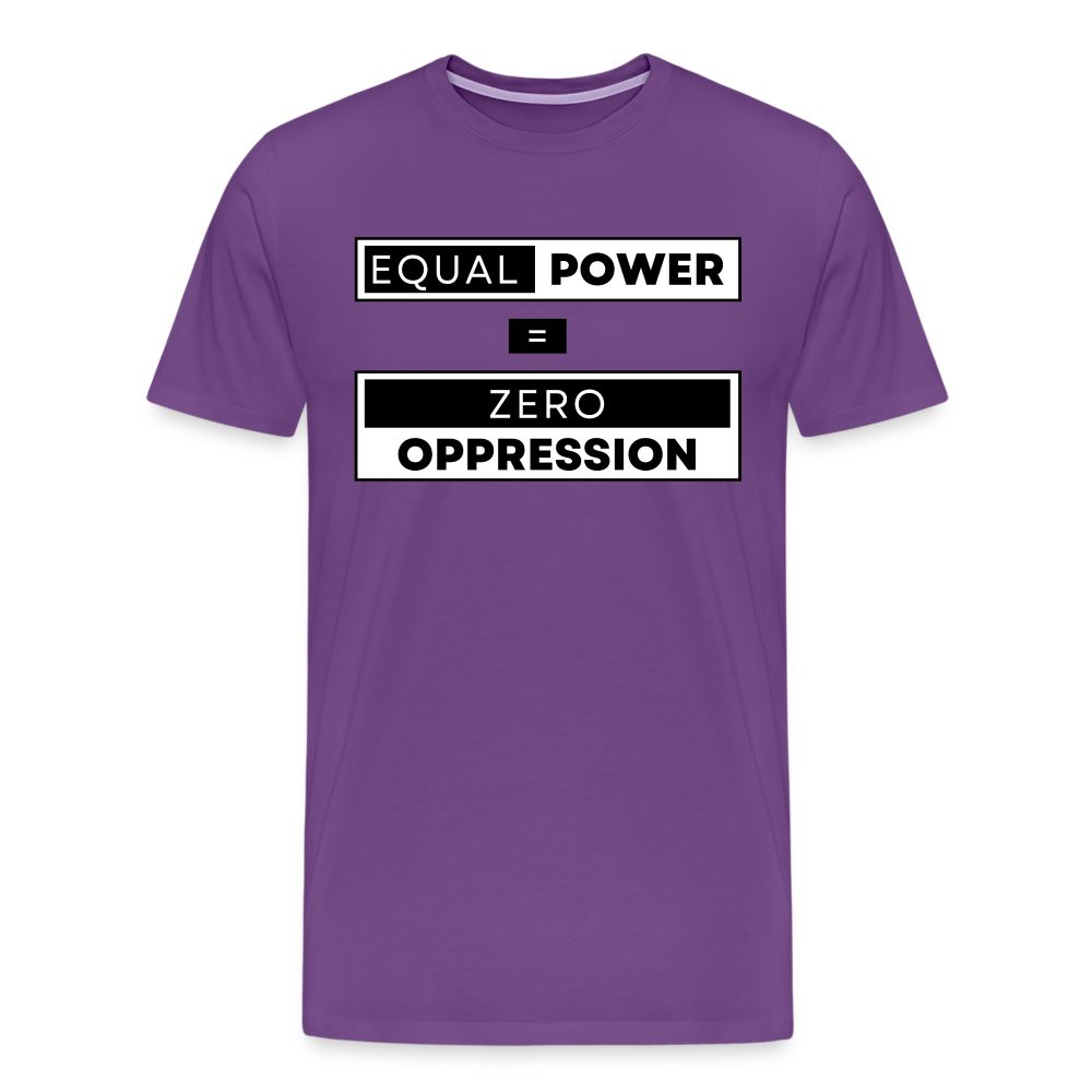 Equal Power T-Shirt - Men Short Sleeve - EPZ-Black - purple