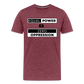 Equal Power T-Shirt - Men Short Sleeve - EPZ-Black - heather burgundy