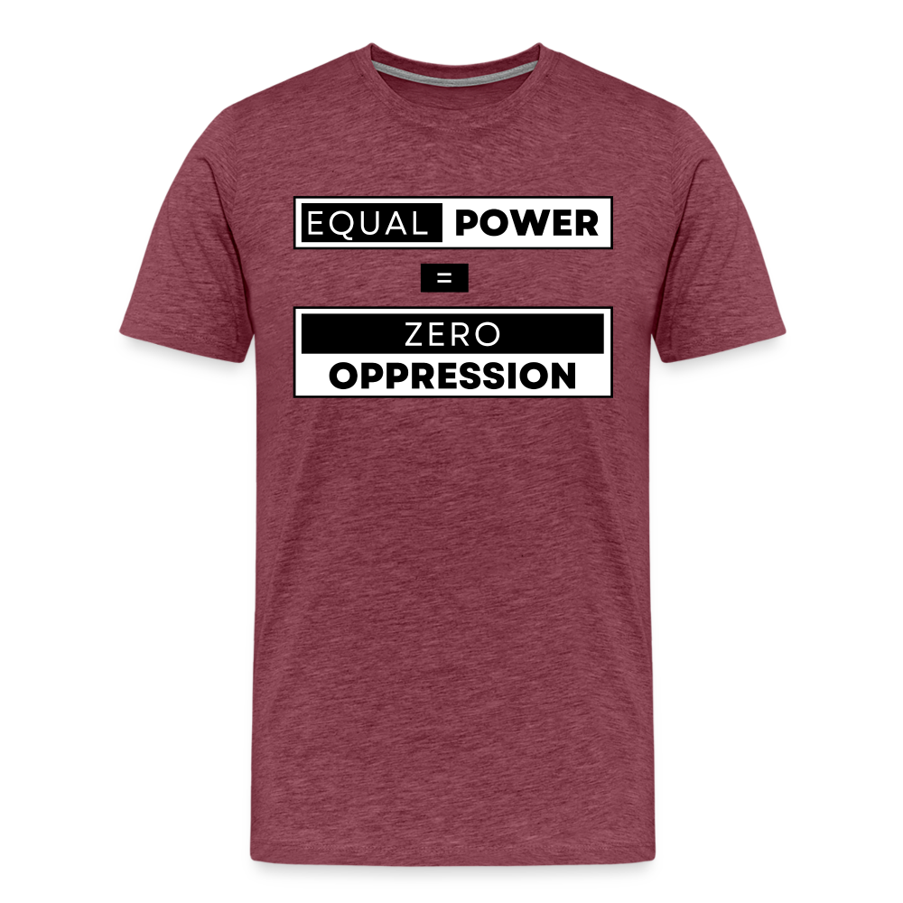 Equal Power T-Shirt - Men Short Sleeve - EPZ-Black - heather burgundy