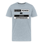 Equal Power T-Shirt - Men Short Sleeve - EPZ-Black - heather ice blue