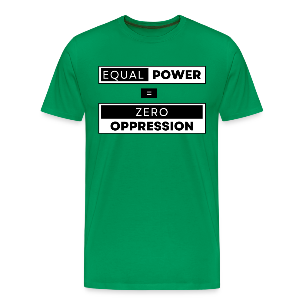 Equal Power T-Shirt - Men Short Sleeve - EPZ-Black - kelly green