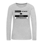 Equal Power T-Shirt - Women Long Sleeve - EPZ-Black - heather gray