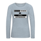 Equal Power T-Shirt - Women Long Sleeve - EPZ-Black - heather ice blue