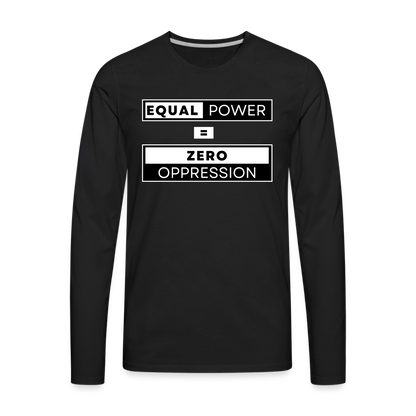 Equal Power T-Shirt - Men Long Sleeve - EPZ-White - black