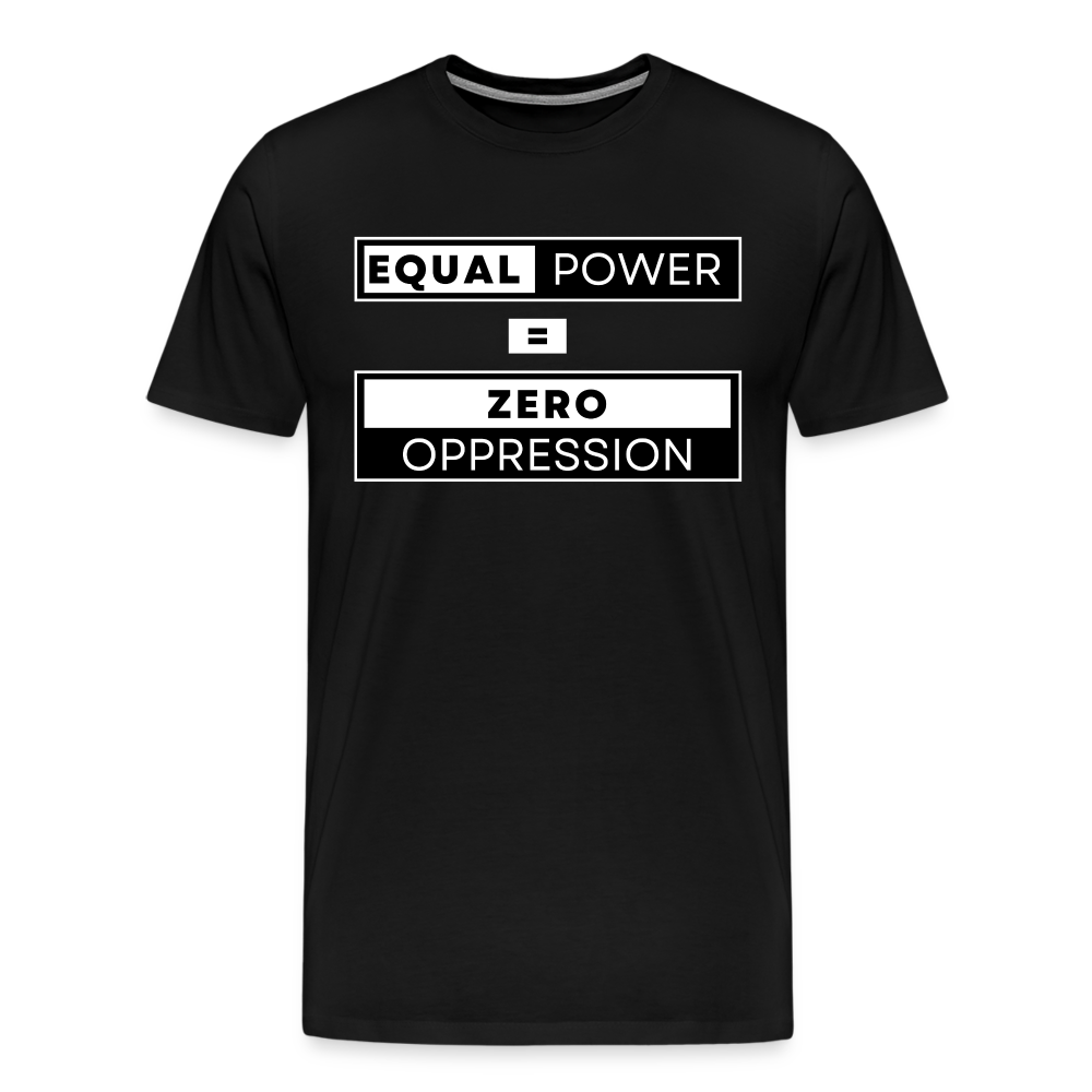 Equal Power T-Shirt - Men Short Sleeve - EPZ-White - black