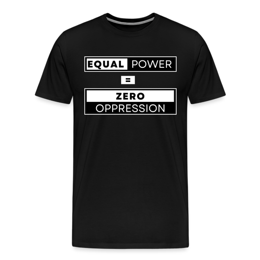 Equal Power T-Shirt - Men Short Sleeve - EPZ-White - black