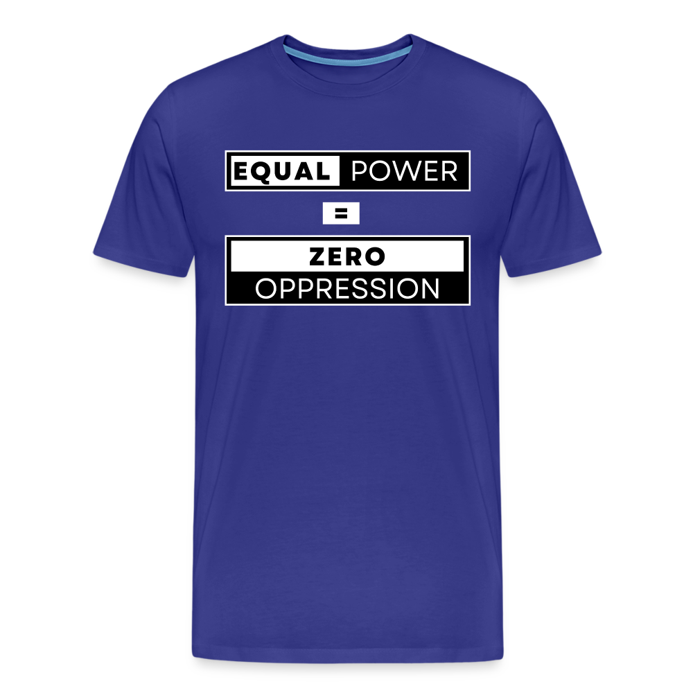 Equal Power T-Shirt - Men Short Sleeve - EPZ-White - royal blue