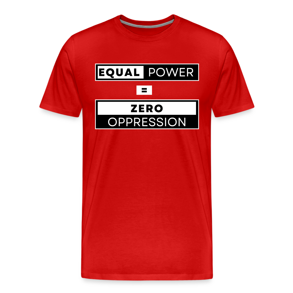 Equal Power T-Shirt - Men Short Sleeve - EPZ-White - red