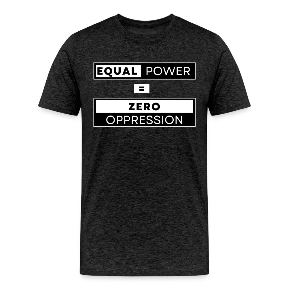 Equal Power T-Shirt - Men Short Sleeve - EPZ-White - charcoal grey