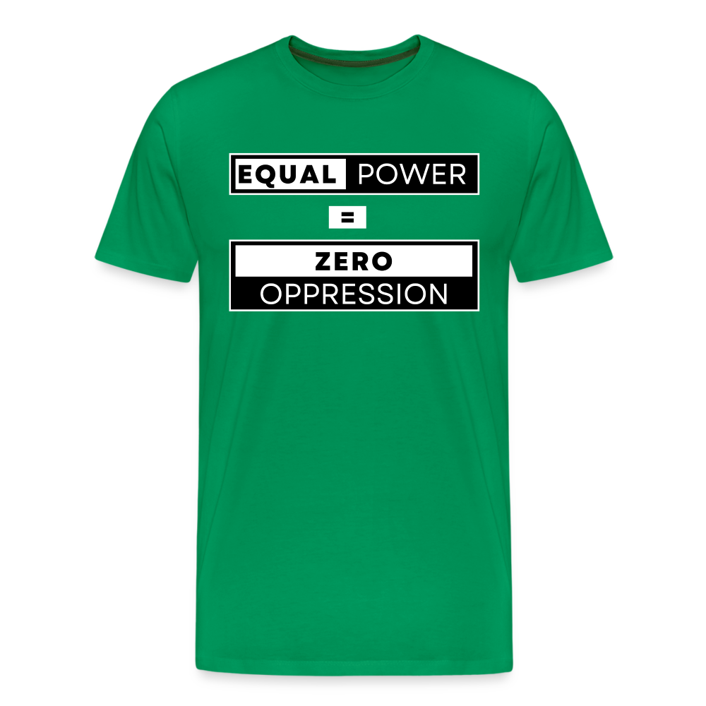 Equal Power T-Shirt - Men Short Sleeve - EPZ-White - kelly green