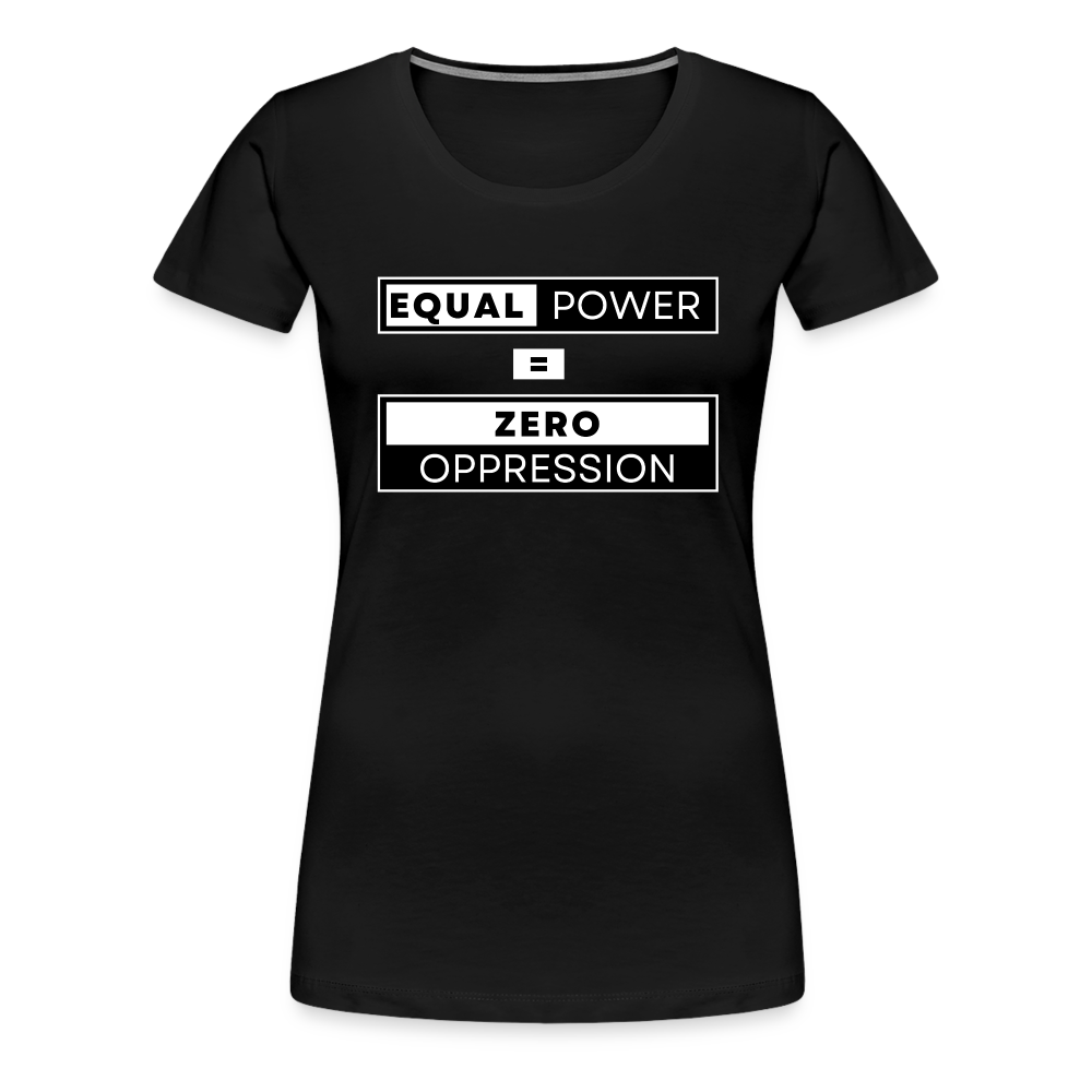 Equal Power T-Shirt - Women Short Sleeve - EPZ-White - black