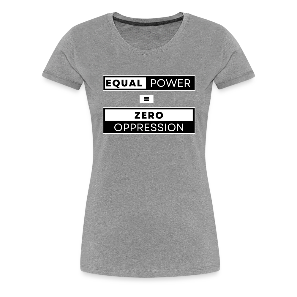 Equal Power T-Shirt - Women Short Sleeve - EPZ-White - heather gray