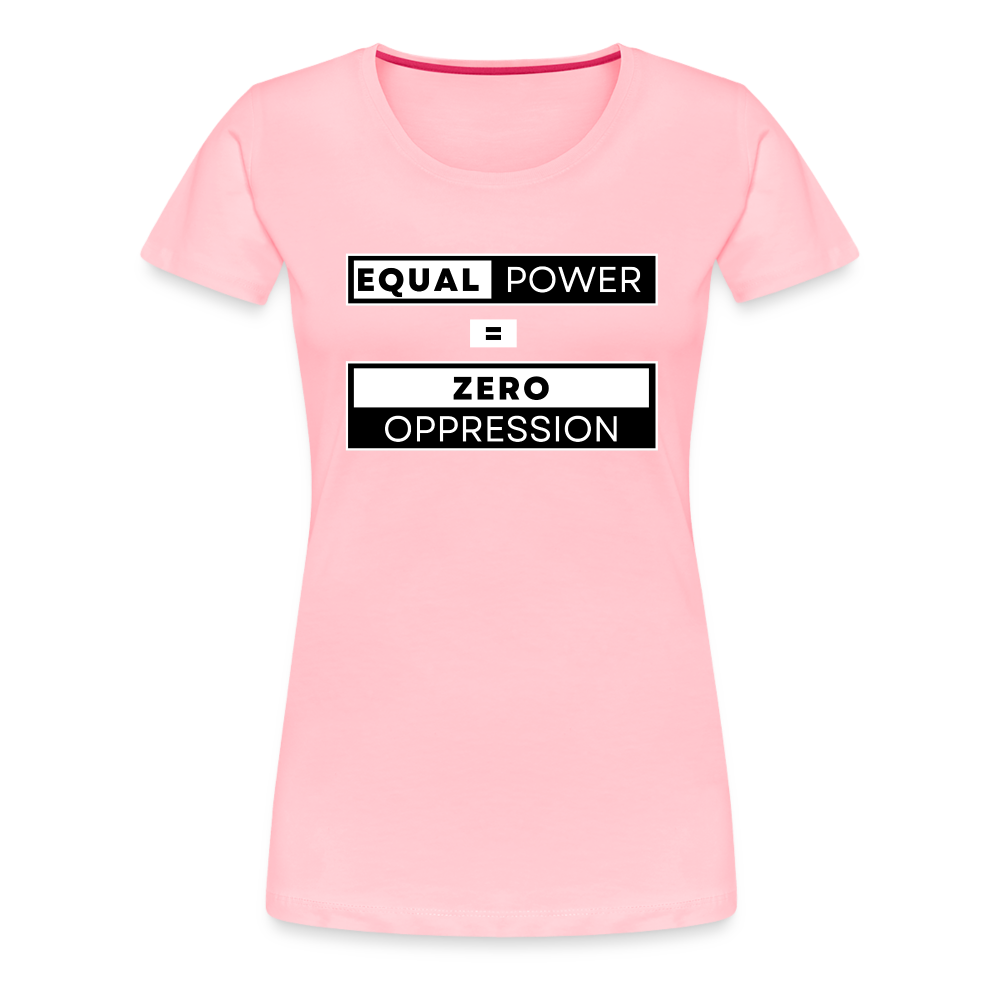 Equal Power T-Shirt - Women Short Sleeve - EPZ-White - pink