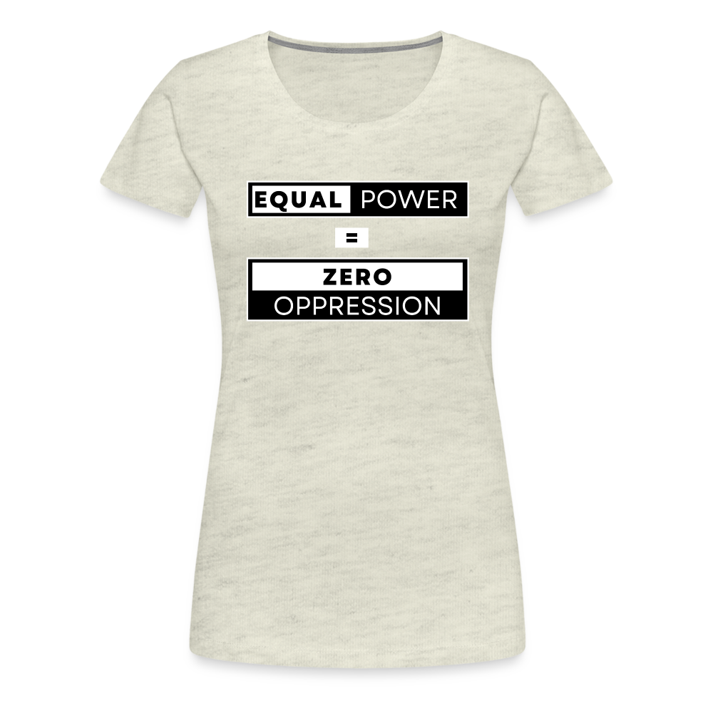 Equal Power T-Shirt - Women Short Sleeve - EPZ-White - heather oatmeal